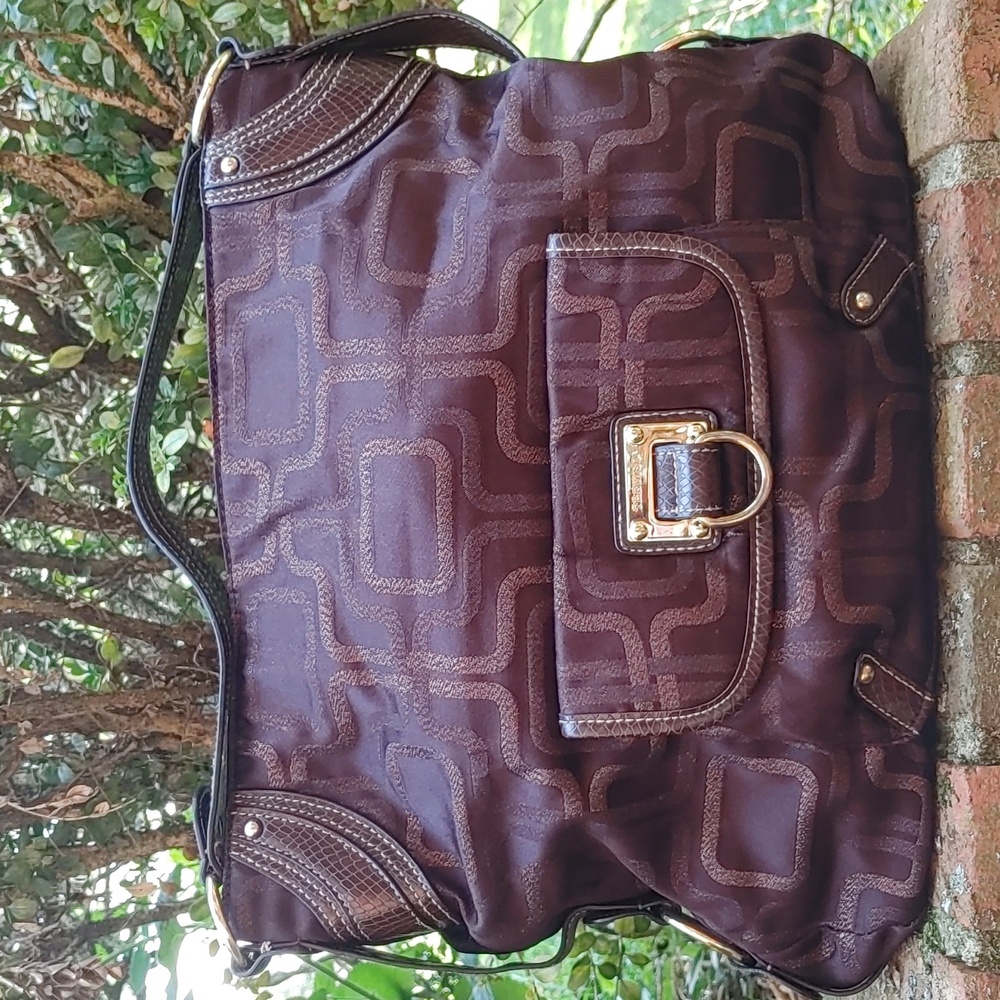 Treviso Brown and Bronze Shoulder Bag